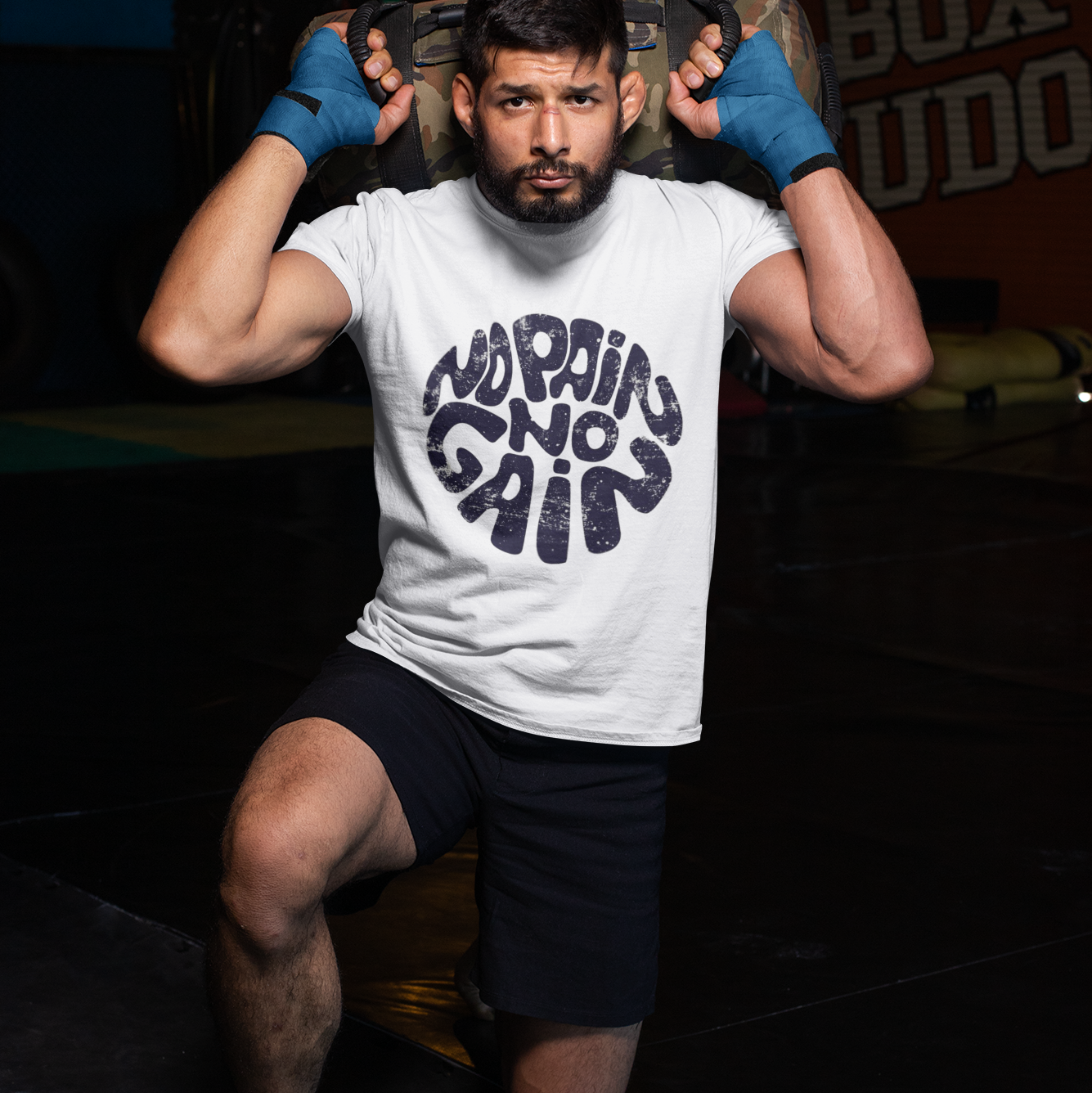 No Pain No Gain printed white Unisex T-Shirt