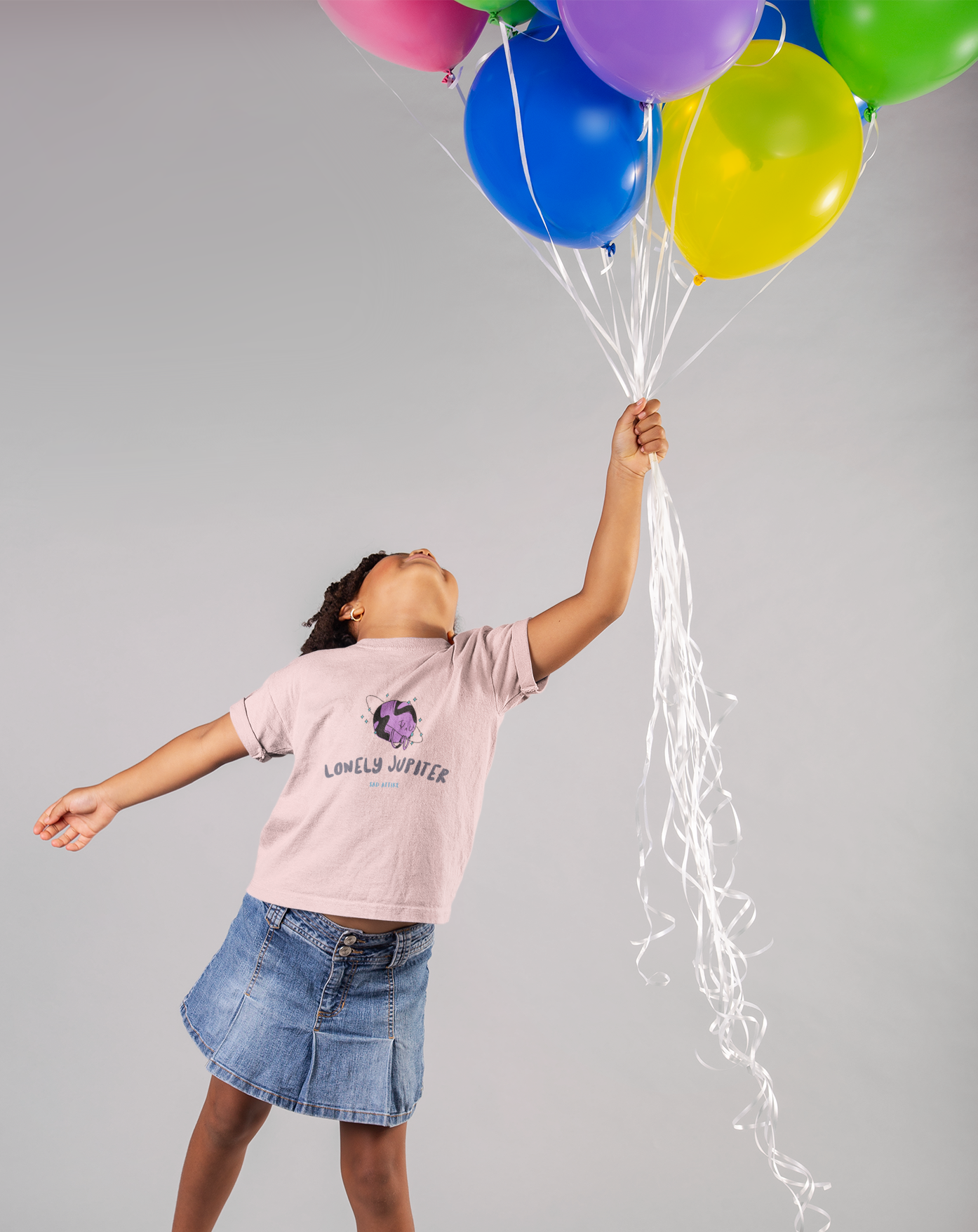 Lonely Jupiter Printed Light Pink T-shirts