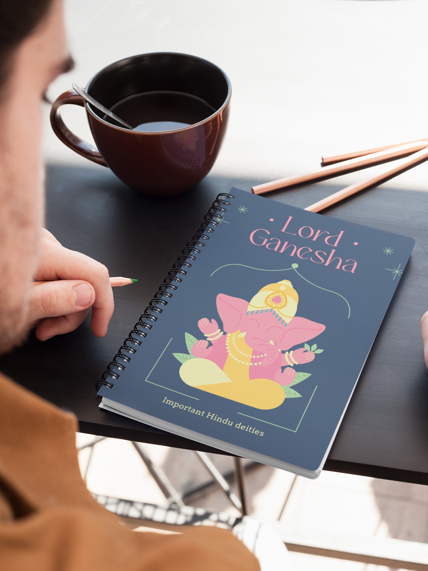 Lord Ganesha A5 Spiral Notebook