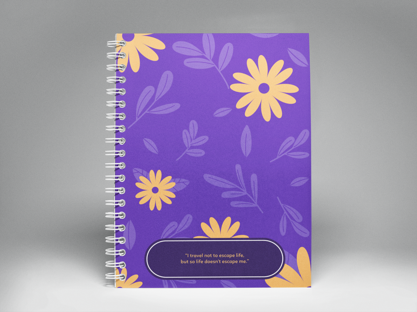 I travel not to escape life A5 Spiral Notebook