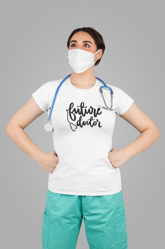 Future Doctor Printed white Unisex T-Shirt