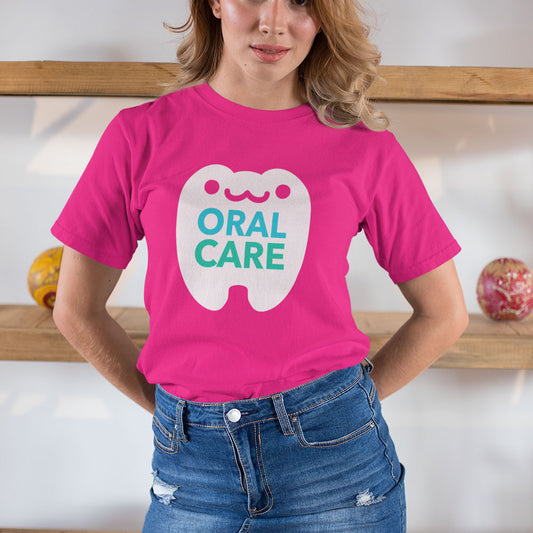 Oral Care printed pink Unisex T-Shirt