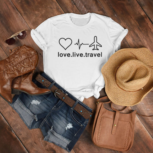 Love Live Travel Printed Unisex T-Shirt