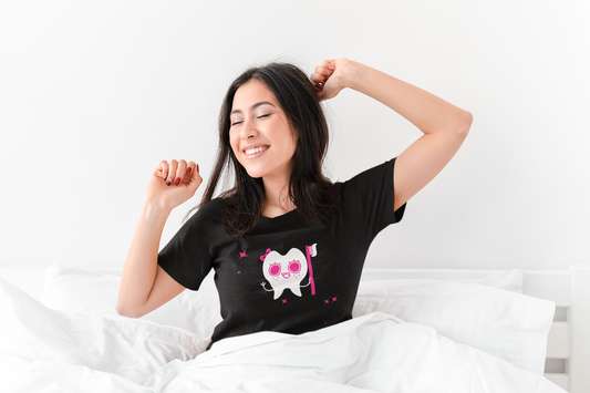 Dentist Teeth Fillings Printed Black Unisex T-Shirt