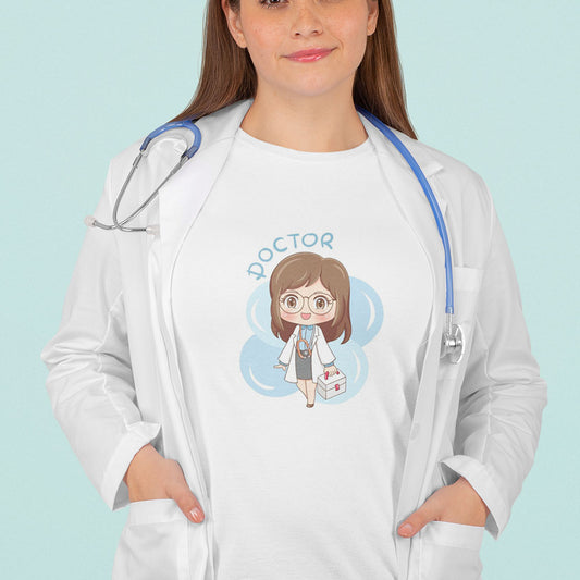 Doctor Printed white Unisex T-Shirt