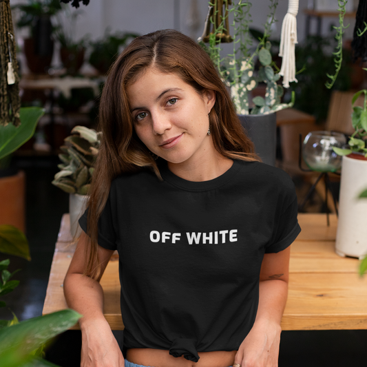 off white printed black Unisex T-Shirt