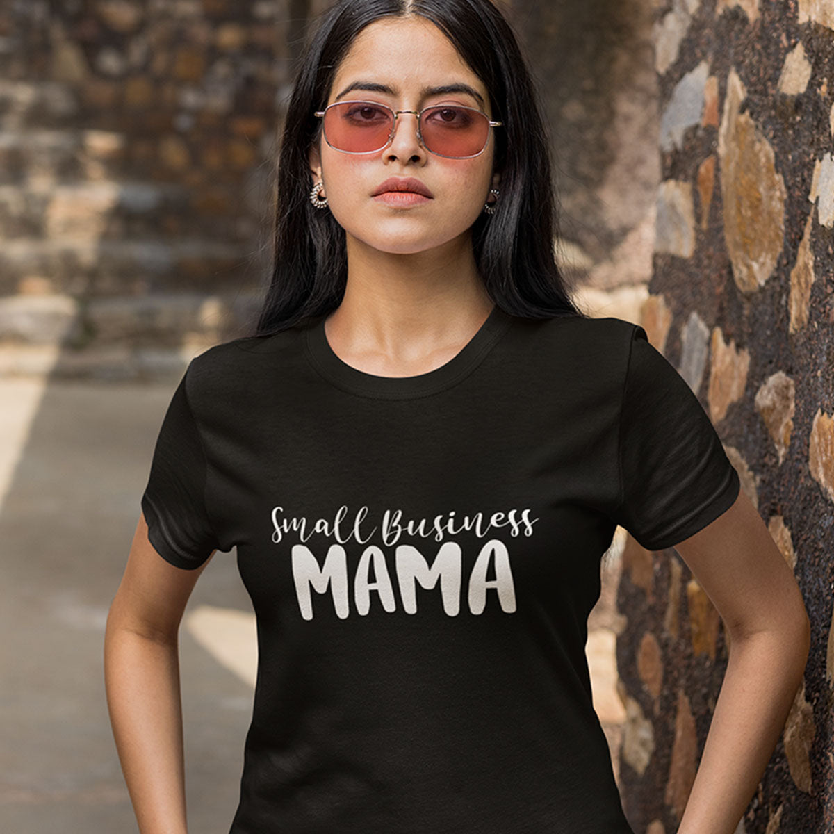 Small Business Mama printed Black Unisex T-Shirt