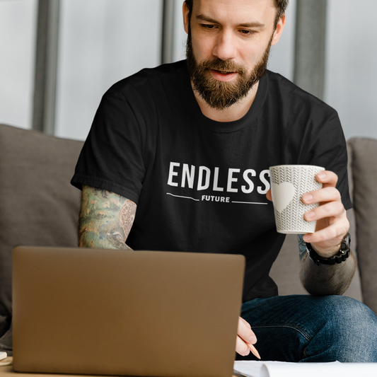 Endless Future printed Black Unisex T-Shirt