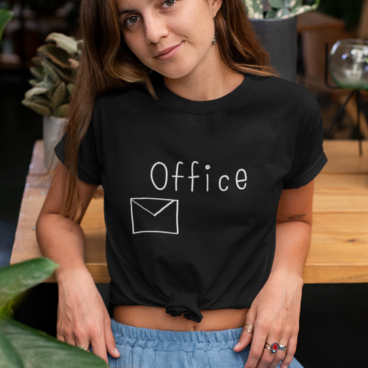 Office printed Black Unisex T-Shirt