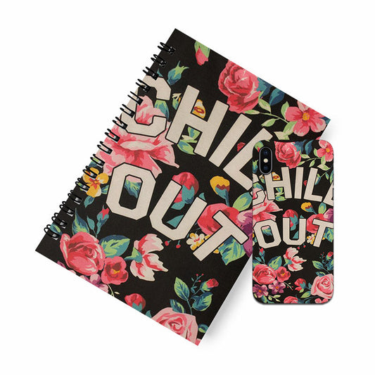 Chill out A5 Spiral Notebook Case Combo