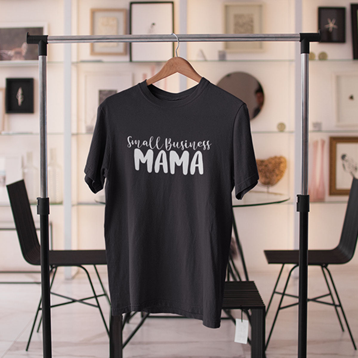 Small Business Mama printed Black Unisex T-Shirt