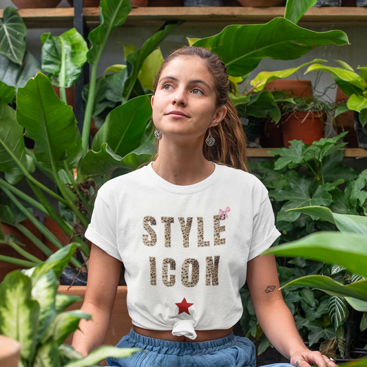 Style Icon printed White Unisex T-Shirt