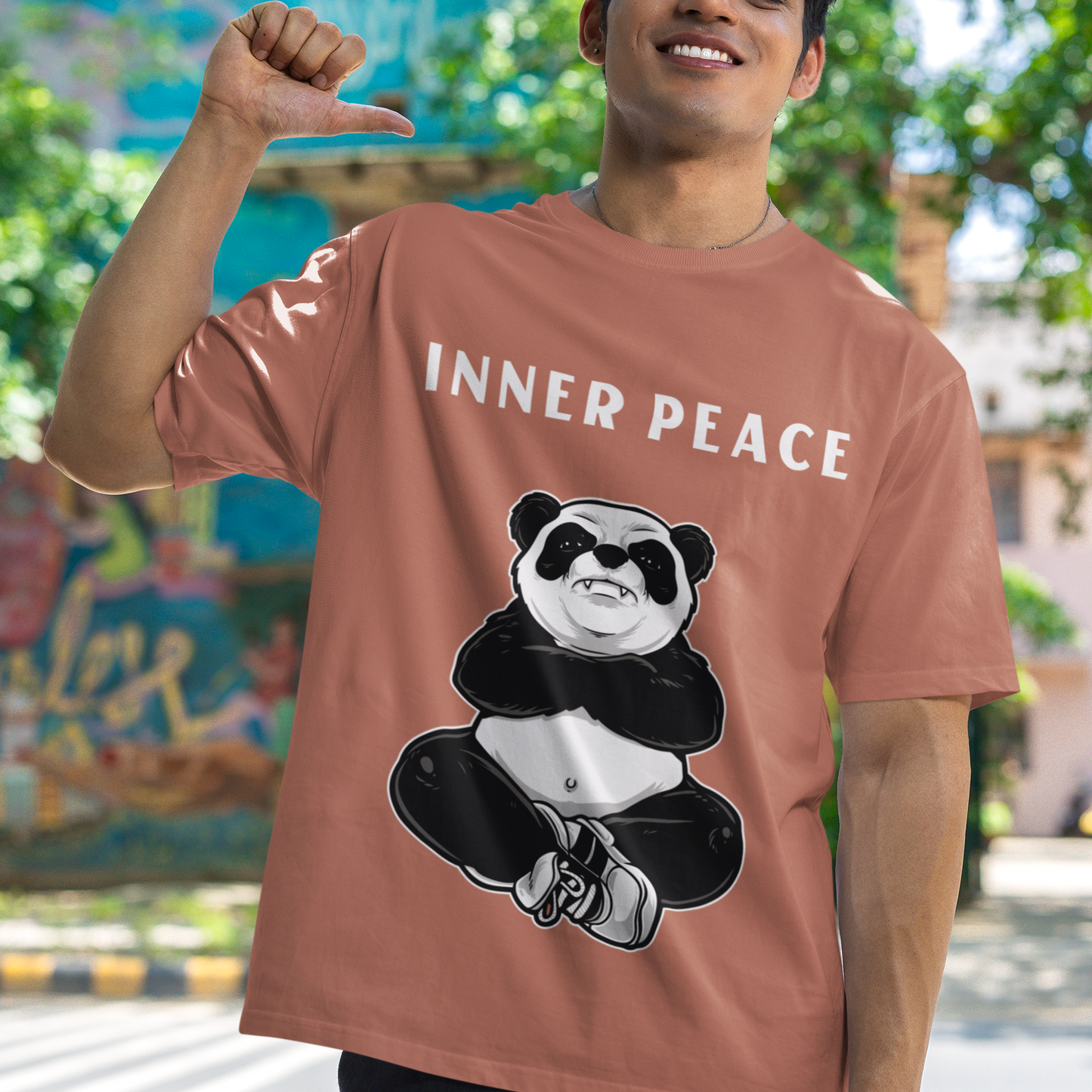 Inner peace printed copper Unisex T-Shirt