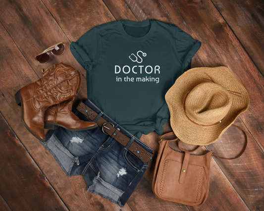 Doctor in the making Printed petrol blue Unisex T-Shirt