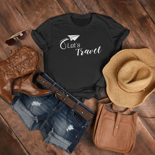 Let's Travel Printed Unisex T-Shirt