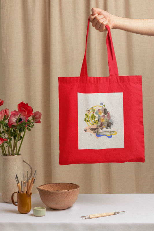 Aesthetic design Printed Red Tote Bag
