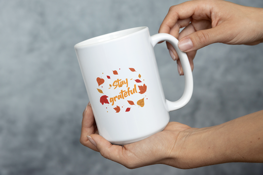 Stay grateful Printed White Coffee Mug