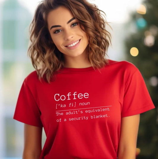 Coffee Definition printed Red Unisex T-Shirt