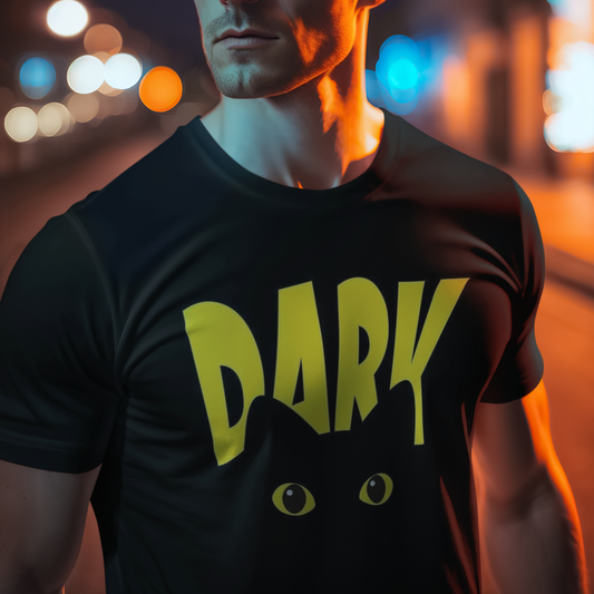 Dark Cat Eye printed Black Unisex T-Shirt