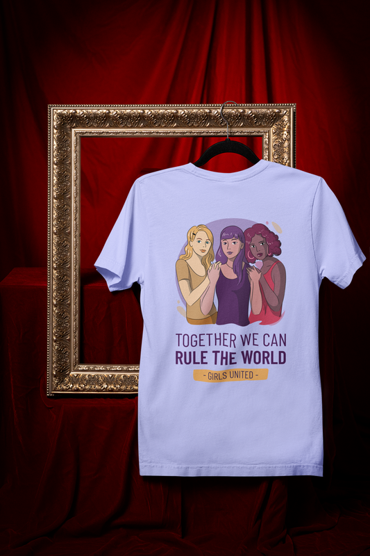 Together We Can Rule The World  printed Lavender Unisex T-Shirt