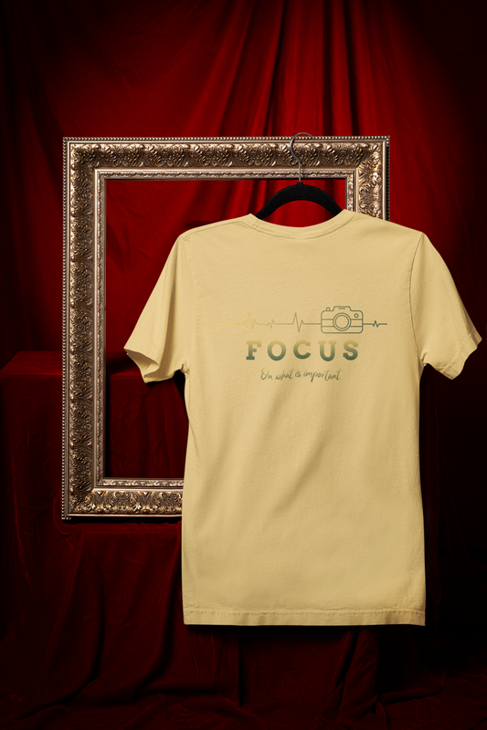 Focus On What Is Important  printed Beige Unisex T-Shirt