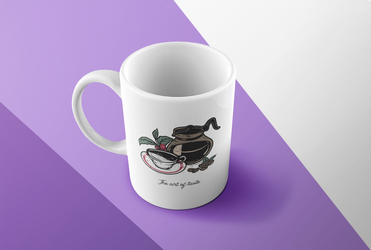 The Art of taste Printed White Coffee Mug