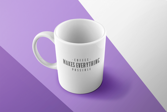 Coffee Makes Everything Possible Printed White Coffee Mug