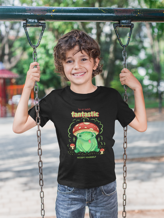 You are toadally fantastic Printed black Kids T-shirts