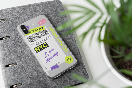 Travel Flight ticket Transparent Silicone case