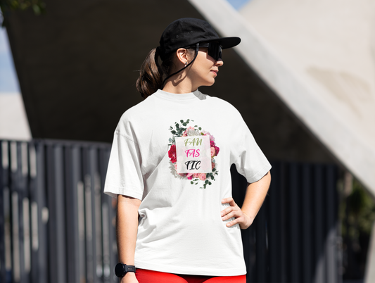 FANTASTIC Oversized White Printed Tshirt Unisex