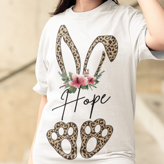 Hope Oversized White Printed T-shirt Unisex