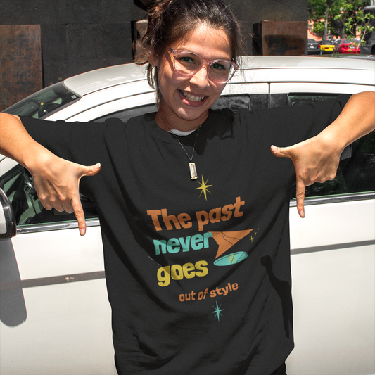 The past never goes out of style Oversized Black Printed T-shirt Unisex