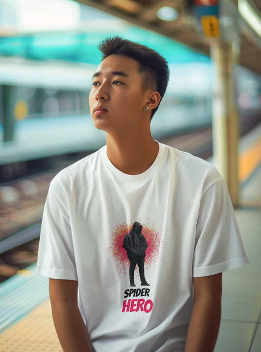 Spider Hero Oversized  Printed Tshirt Unisex