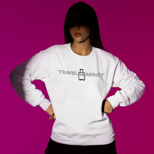 Travel Addict Printed Unisex Oversized Sweatshirt