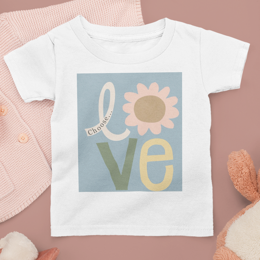 Choose Love White printed T-shirts