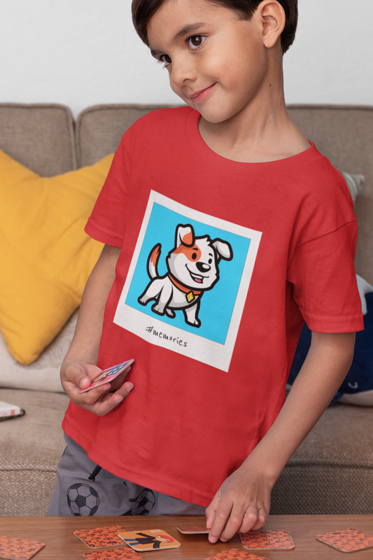 Memories Printed Red Kids T-shirts