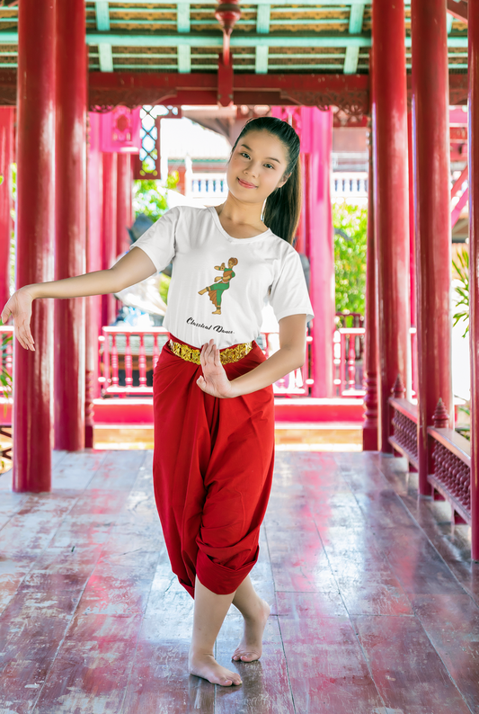 Classical Dance printed White Unisex T-Shirt