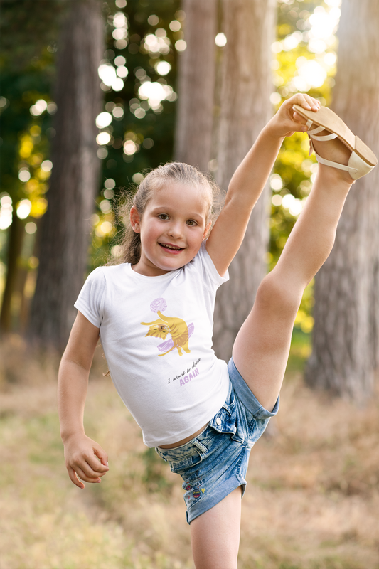 I Want to dance again Printed white T-shirts