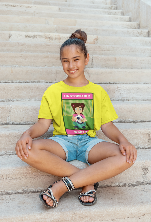 Unstoppable Women Printed New Yellow Kids T-shirts