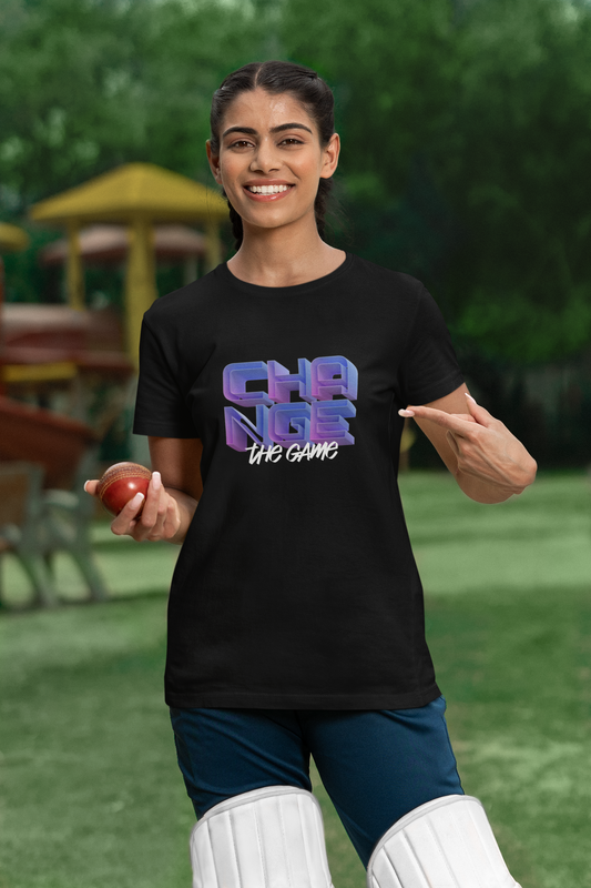 Change The Game printed Black Unisex T-Shirt