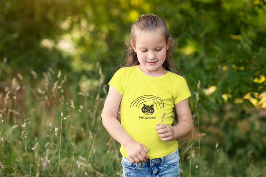 Meowsome Printed New yellow T-shirts