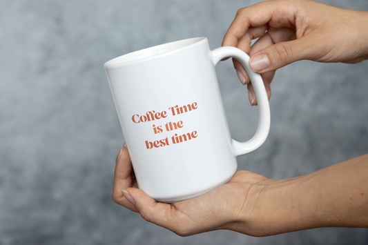 Coffee time is best time Printed White Coffee Mug